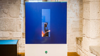 Die Daumenregel im PolitForum Bern (Foto: Susanne Goldschmid)