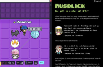 Nähert man sich einem Thema, öffnet sich die Inhaltsseite.